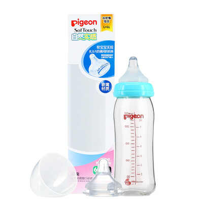 

Pigeon natural wide-bore glass bottle nipple set 240mlLLL PL337