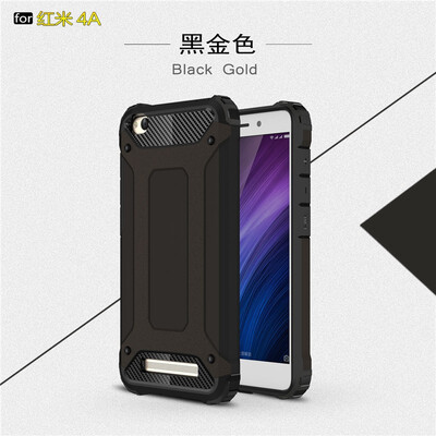 

Fivice Xiaomi Redmi 4A case Luxury Silicone Diamond Armor PC Hard Shell Phone Case