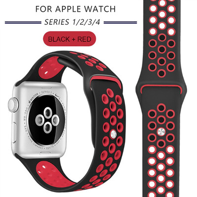 

Kebbit Sport Silicone Band for Apple Watch Series 4 3 2 1 38mm 42MM 40mm 44MM Replacement Watch Strap iWatch Band