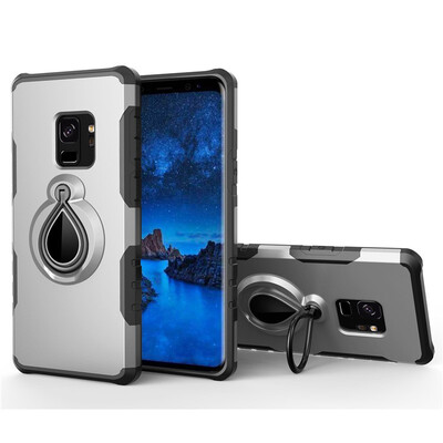 

Fivice Samsung Galaxy S9 Case TPU Water Drop Ring Stand Car Power Magnetic Drop-proof Phone Case