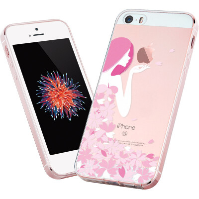 

ESR) iPhone SE / 5s Phone Case / Case Apple 5S Mobile Phone Case Silicone Transparent Lightning Soft Shell Apple What Petal Goddess