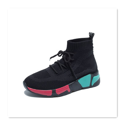 

2018 new net red thick womens shoes high to help sneakers fashion boots street dance hip hop high shoes women