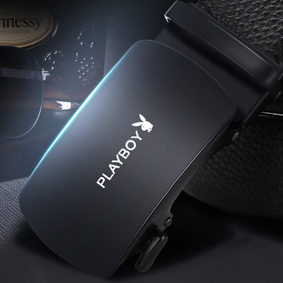

Playboy PLAYBOY belt mens automatic buckle layer leather belt mens business casual wild belt PDF5025-8B black