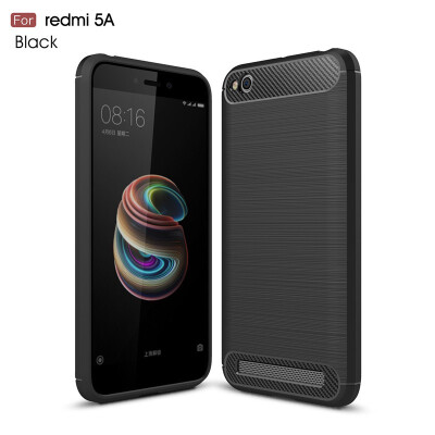 

Fivice Xiaomi Redmi 5A case Luxury brushed carbon fiber TPU soft shell