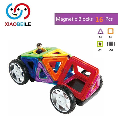 

16pcs 3D DIY удивительно машину магнитных блоков образования игрушки блоков отмены магнит кирпича для детей создания игрушек