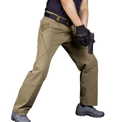 

FREE SOLDIER Outdoor Military tactical trousers soft shell trousers Mens thin fitted hiking trousers