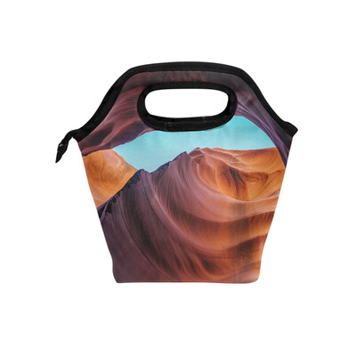 

Lunch Bag Mystery Hole Tote Travel Picnic Insulated Handbags Portable Zipper Lunch Bag Box