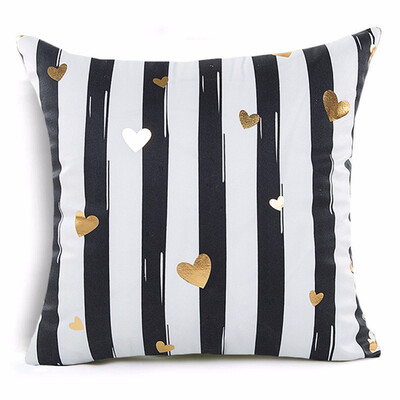 

KING&QUEEN Bronzing Cushion Cover LOVE Kiss Cotton Polyester Geometric Printed Lips Home Decorative Pillow Cover Pillowcase