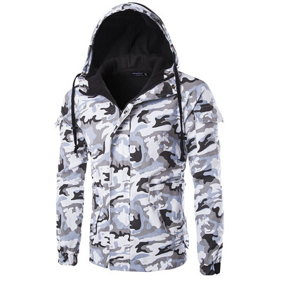 

Standard Ou code Foreign trade British camouflage trend mens hooded large size jacket 5659 S-2XL