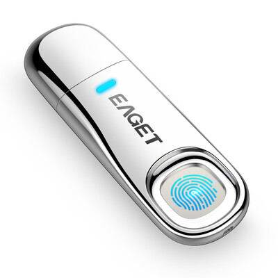 

EAGET FU60 Fingerprint Encryption U Disk 32G USB30 High Speed Data Security Protection Business Office Ultra Disk Metallic Silver