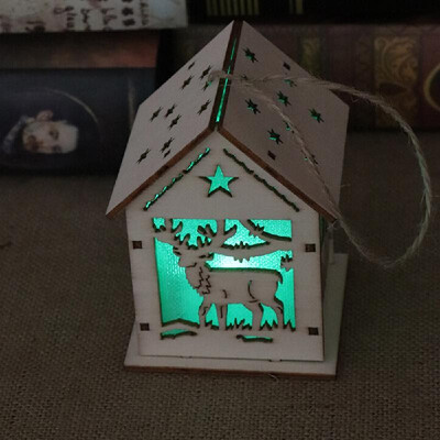 

Christmas Decorations Lighting LED House Light Snow Hotel Housing Bar Christmas Tree Decorations Pendant DIY Gift Window Display G