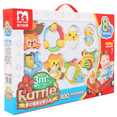 

Maly toys (mali-toys) T9020 educational toys 8 Pack baby toys baby rattle teether