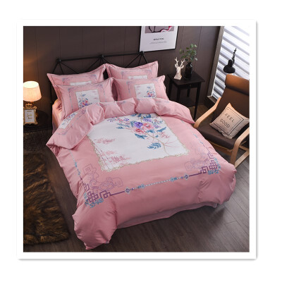 

New fashion cotton four-piece set of sheets simple