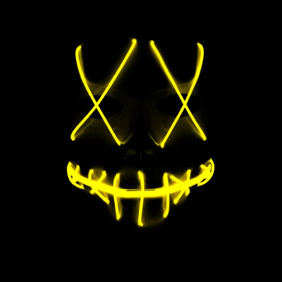 

Halloween LED Light Mask Scary Smiling face Rave Purge Festival Cosplay Party