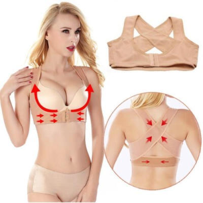 

Lady Shoulder Back Adjustable Belt Posture Corrector corset Chest Brace Support