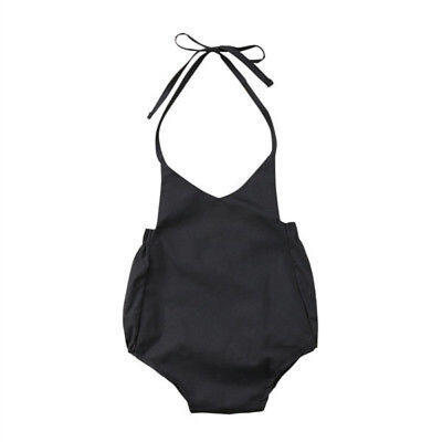 

Newborn Baby Girl Clothes Halter Floral Jumpsuit Romper Backless Sunsuit Outfits