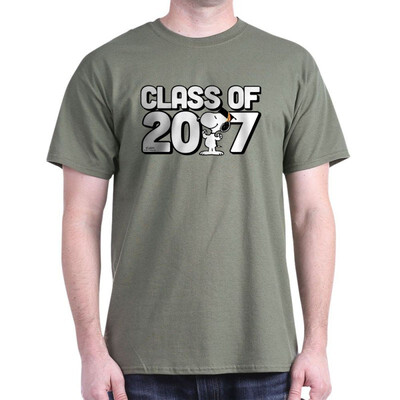 

CafePress Snoopy Class of 2017-100 Cotton T-Shirt