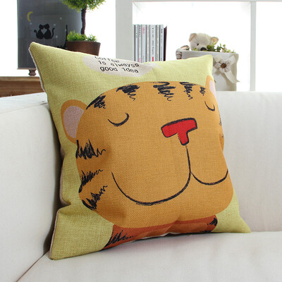 

Rich home FOOJO cartoon fun pillow office nap sofa sofa cushions core snoring tigers