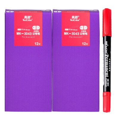 

True color (TRUECOLOR) MK-3043 true color good partner series small double-headed mark pen black 12 / box 2 box