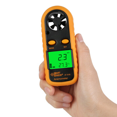 

Xima AT816 anemometer wind thermometer mini pocket handheld wind speed measuring instrument wind tester