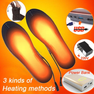 

Electric Heated Shoe Insoles Warm Socks Feet Heater USB Foot Winter Warmer Pads