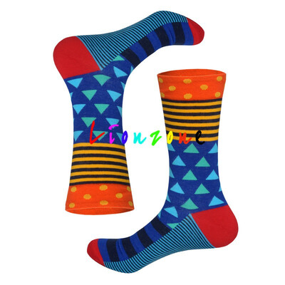 

LIONZONE 2018 New Arrived Happy Socks Unisex Men Women Striped Lattice Dot Design Colorful Cotton Socks Leisure Socks Funny Gift