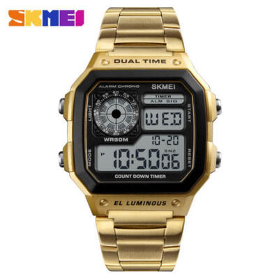 

Men Women Sport Watch Digital LCD Waterproof Electronic Quartz Wristwatches PA