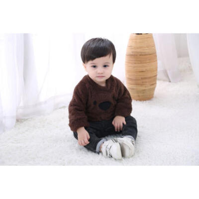 

Cute Bear Kids Infant Baby Girl Boy Tops Blouse Sweater Sweatshirt Thick Clothes