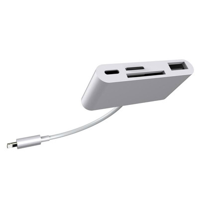 

4 in 1 8 Pin Card Reader For Lightning to SDTFUSBLightning Cable Adapter for iPhone Xr Xs X 8 7 6 Plus iPad