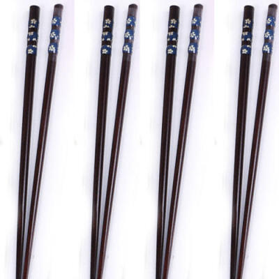 

89" Handmade Chinese Style Chestnut Wood Chopsticks Set Value Gift anti-slip