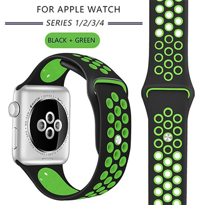 

Kebbit Sport Silicone Band for Apple Watch Series 4 3 2 1 38mm 42MM 40mm 44MM Replacement Watch Strap iWatch Band