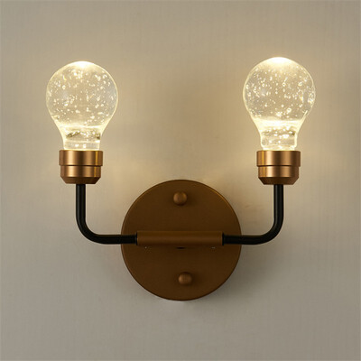 

Baycheer HL484554 Post Modern Wall Sconce 2 Light Bulb Shaped Glacier Wall Lighting in Warm Lighting
