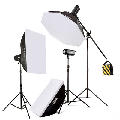 

Godox DP600W three light photography lamp set studio lamp flash studio camera lamp portrait suit