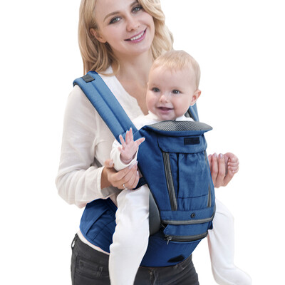 

Aibo suitable baby strap waist stool four seasons multi-functional breathable baby carrier with baby artifact M138 mint green