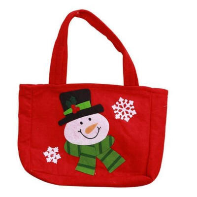 

Snowman Candy Gift Bags Handbag Merry Christmas Storage Package Santa Claus Bag