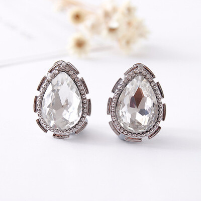 

Retailoriginal design exquisite fashion drop ear clip women-only crystal clip earrings jewelry