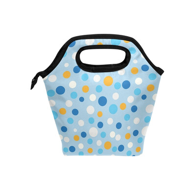 

Lunch Bag Tote Bag Colorful Dot Travel Picnic Organizer Lunch Holder Handbags Lunch Bag Box