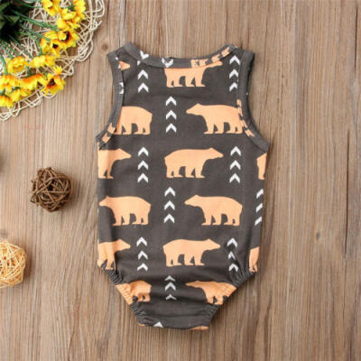 

Canis Fashion Kid Baby Boys Girls Bear Romper Bodysuit Jumpsuit Outfits Clothes