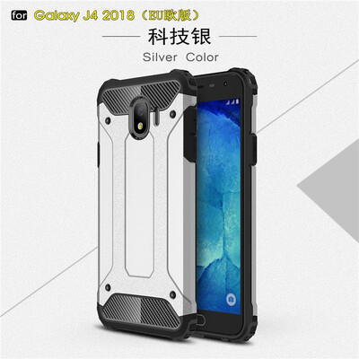 

Fivice Samsung Galaxy J4 2018 case Luxury Silicone Diamond Armor PC Hard Shell Phone Case