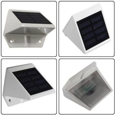 

Stainless LED Solar Power Wall Mount Light Outdoor Garden Yard Sensor Lamp UK