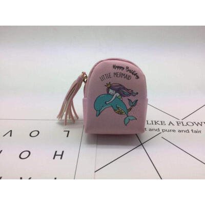 

Cute Women Mini Mermaid Wallet Card Backpack Headset Purse Bag Keys Pouch Gifts