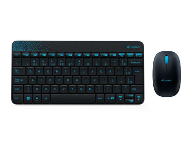 

Logitech MK240 2.4Ghz Wireless Desktop Mouse and Keyboard Combo English/Korean Type Black Color