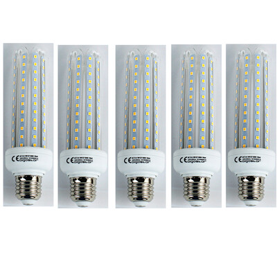

5PCS 19W E27 LED Corn Lights Bulb T30 96 Leds SMD 3528 Cold White 1600lm 6400K AC 110-240V