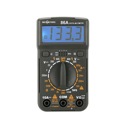 

RICHMETERS RM86A Pocket Size Mini Digital Multimeter Backlight ACDC Handheld Ammeter Voltmeter Voltage Current Ohm Electrical Tes