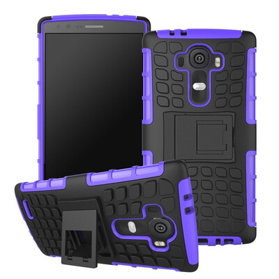

Fivice LG G4 Case TPU anti-fall tire pattern back clip bracket phone case