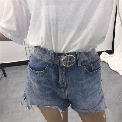 

Fashion Women Lady Vintage Transparent Round Heart Buckle Waist Belt Waistband