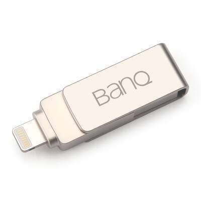 

banq A80 Apple phone U disk 128G Apple's official MFI certification USB3.0 iPhone / iPad dual interface mobile computer dual-use mini high-speed USB flash drive Pearl Silver