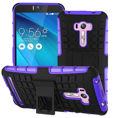 

Fivice Asus Zenfone Selfie ZD551KL Case TPU anti-fall tire pattern back clip bracket phone case