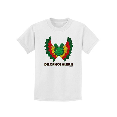 

Dilophosaurus Design - Color - Text Childrens T-Shirt