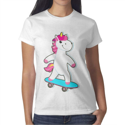 

Womens Funny DIY Unicorn Cotton T-Shirt Short-Sleeve Interesting tee